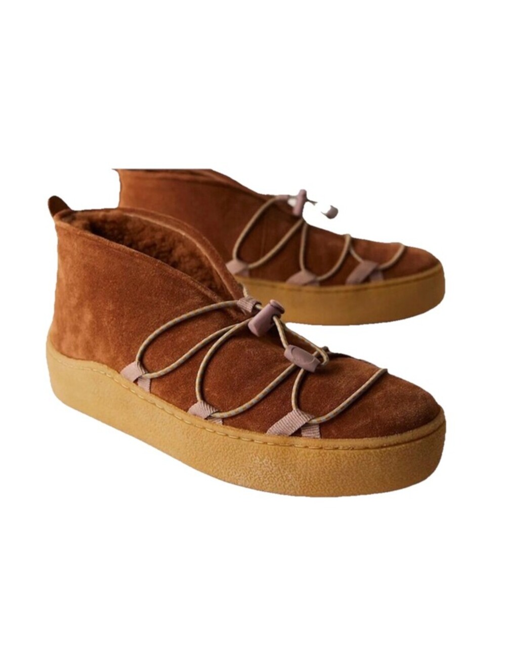 New Free People Womens Size 7 Snowdrop Micro Burnt Mukluk Free Shipping